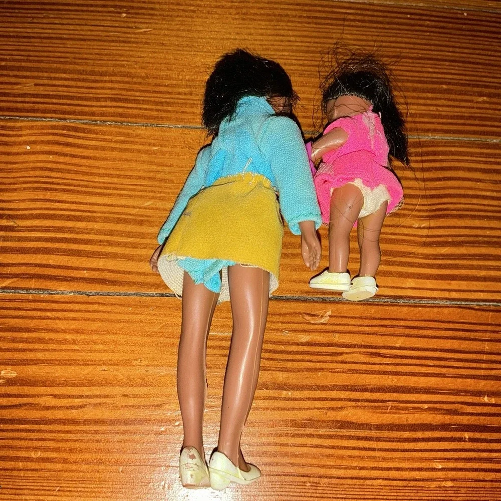 Vintage Horsman Dollhouse Dolls African American Black AA Mom Girl Woman